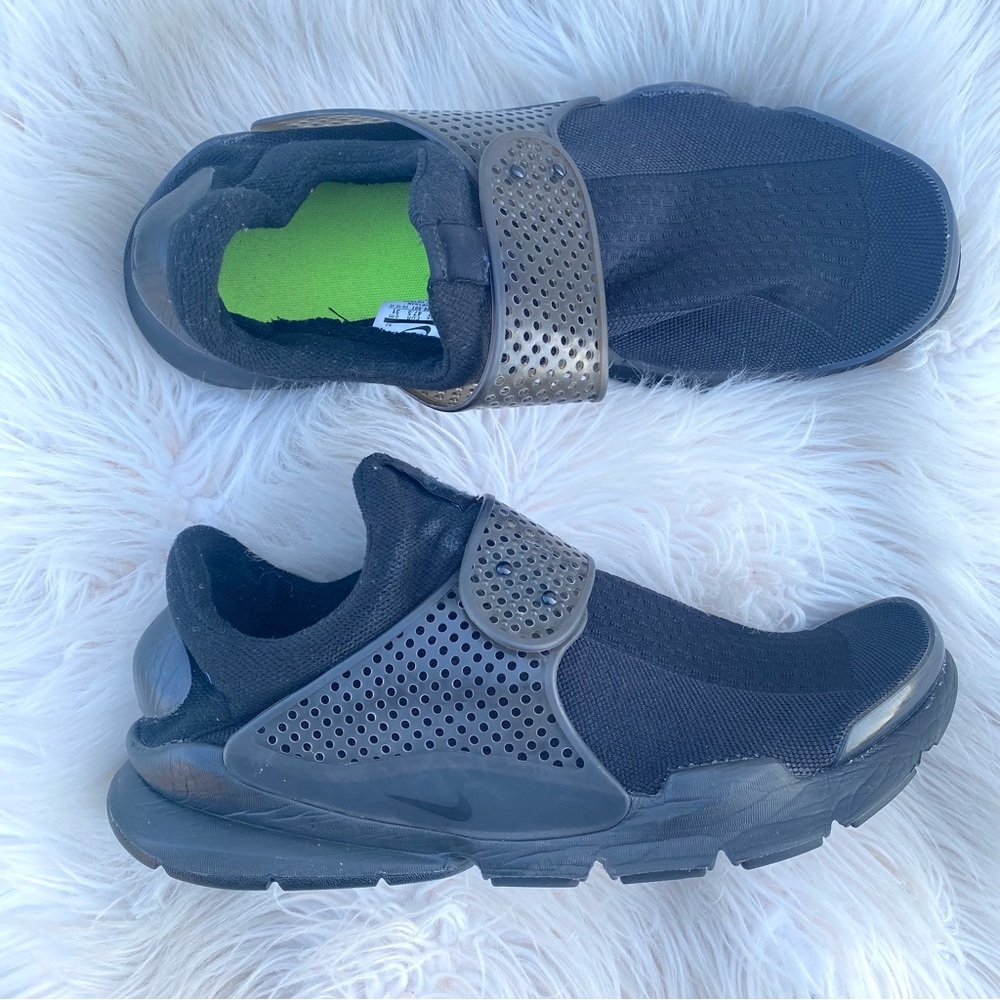 Nike Sock Dart Running Shoes Triple Black Athletic Slip On Shoes 13